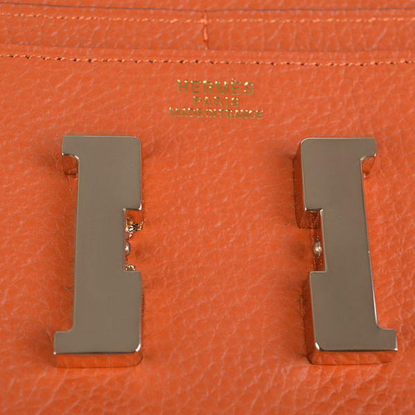 Cheap Fake Hermes Constance Long Wallets Orange Calfskin Leather Gold - Click Image to Close